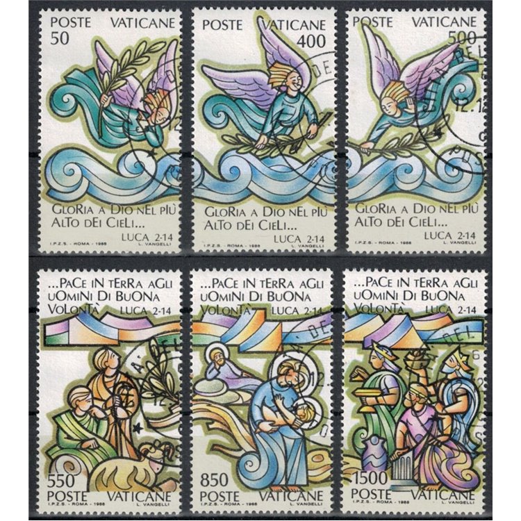 VATICAN 1988 Christmas 6v us