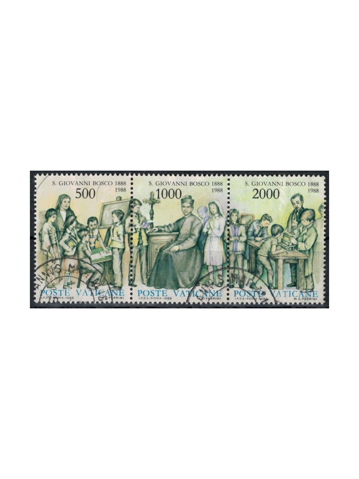 VATICAN 1988 St. John Bosco 3v us