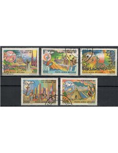 VATICANO 1988 Viaggi di Giovanni Paolo II (posta aerea) 5v us