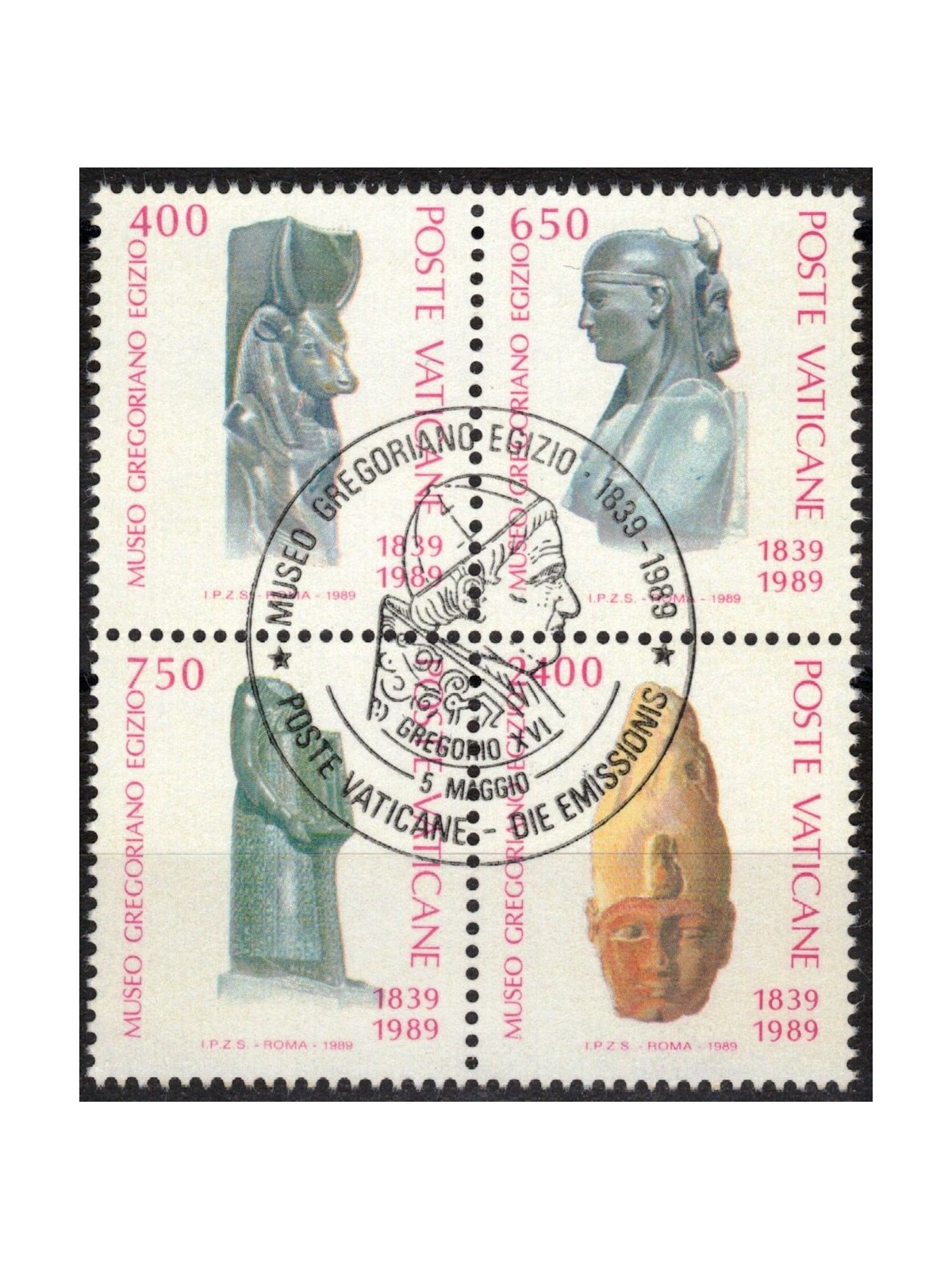 VATICANO 1989 Museo gregoriano-egizio 4v us