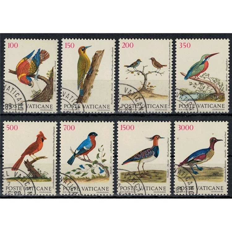 VATICAN 1989 Birds 8v us