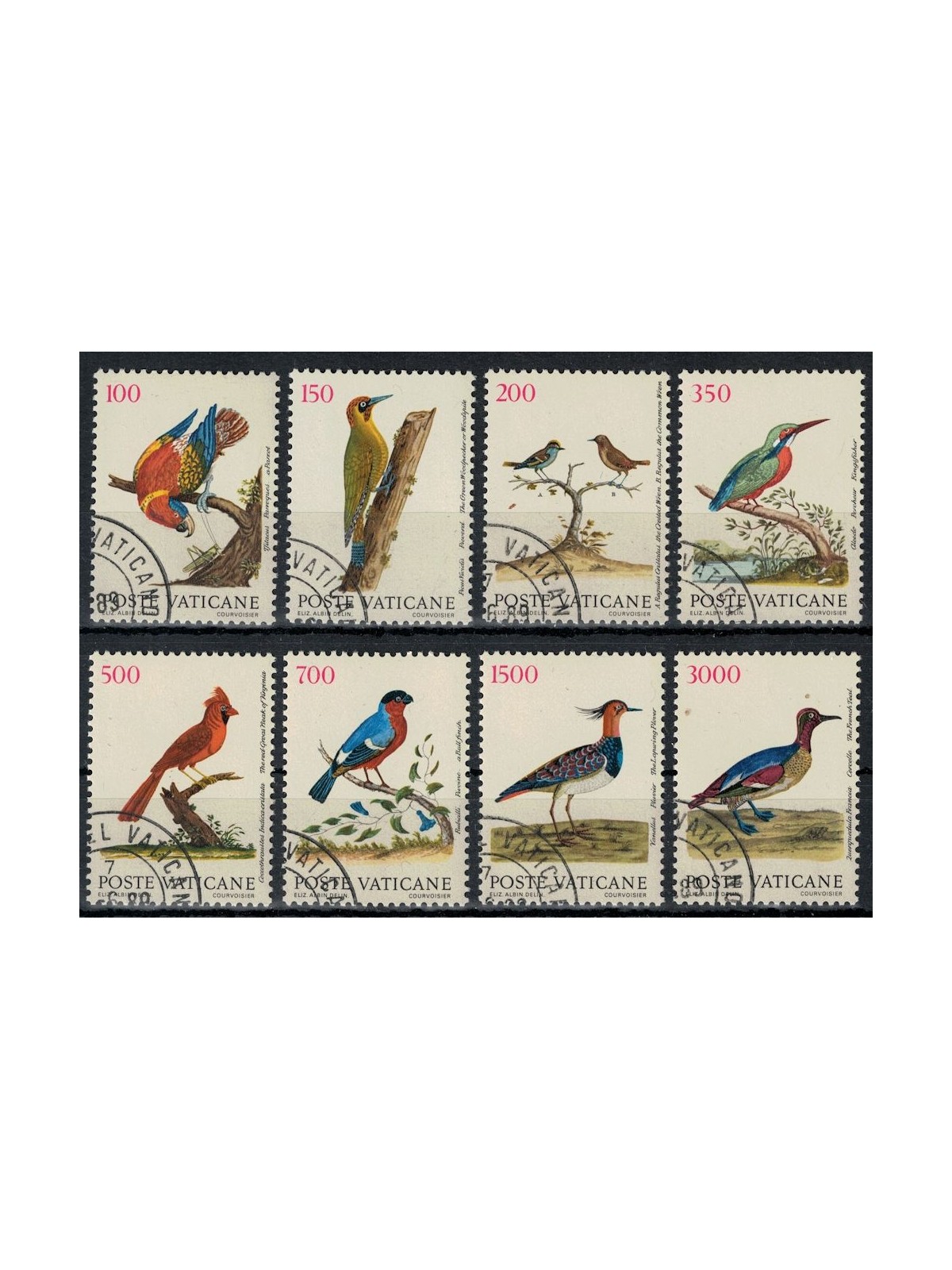 VATICAN 1989 Birds 8v us