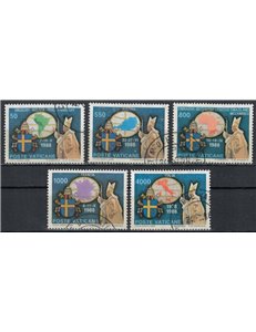 VATICAN 1989 Travels of John Paul II 5v us
