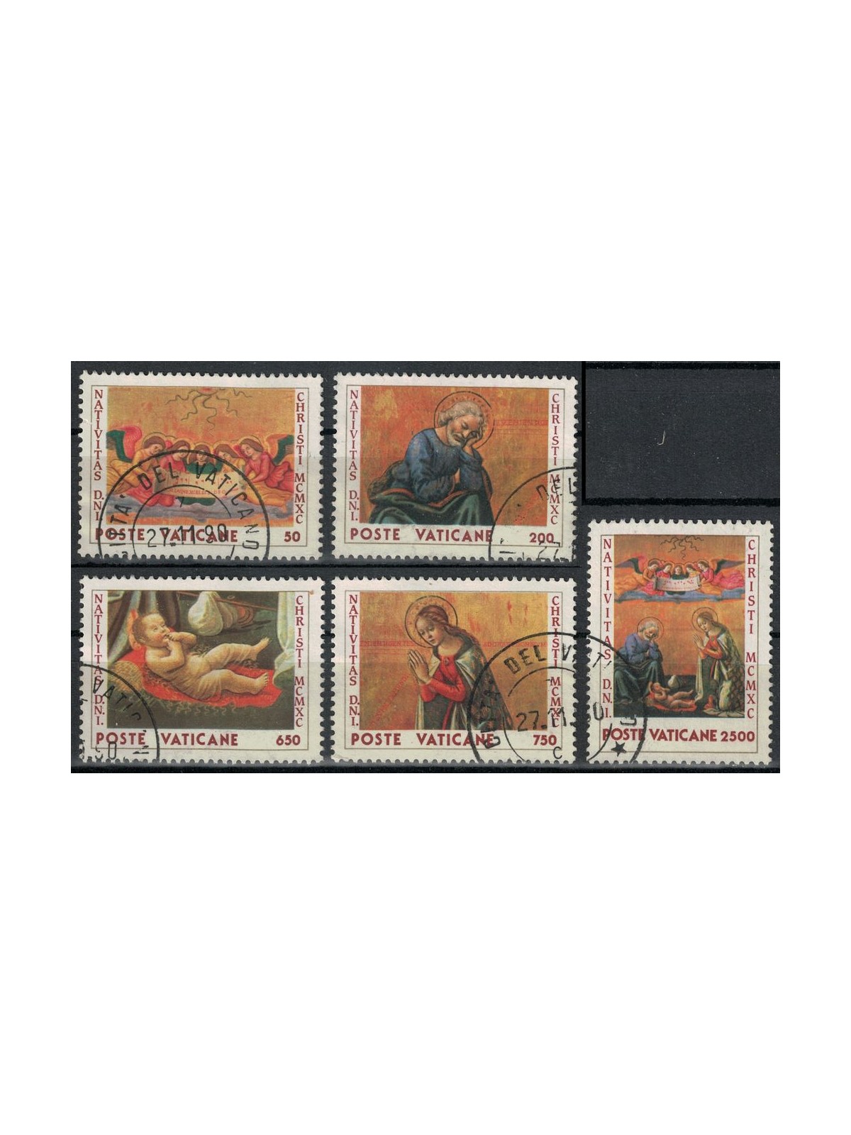 VATICAN 1990 Christmas 5v us