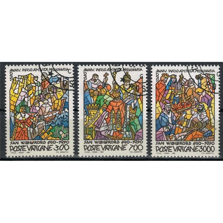 VATICANO 1990 San Willibrord 3v us