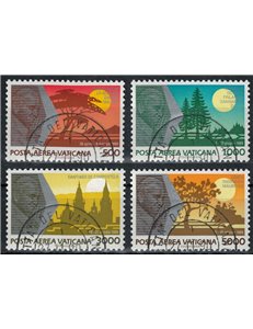 VATICANO 1990 Viaggi di Giovanni Paolo II (posta aerea) 4v us