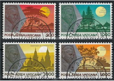 VATICAN 1990 Travels of John Paul II (airmail) 4v us