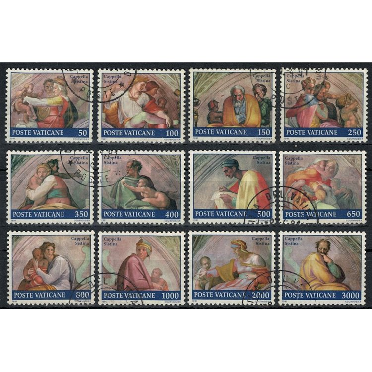 VATICANO 1991 Restauro della Cappella Sistina 12v us