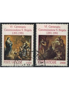 VATICANO 1991 Santa Brigida 2v us