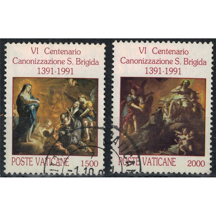 VATICANO 1991 Santa Brigida 2v us