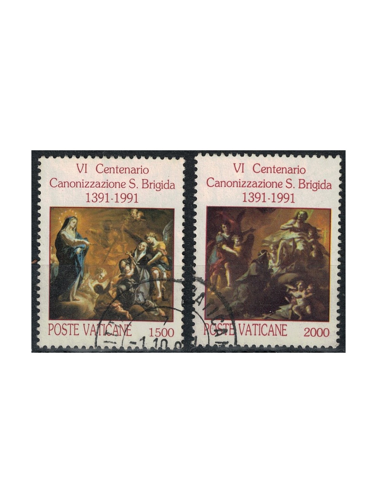 VATICAN 1991 Saint Bridget 2v us