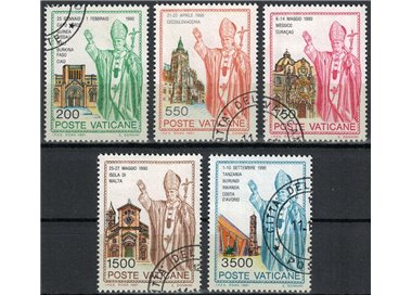 VATICAN 1991 Travels of John Paul II 5v us
