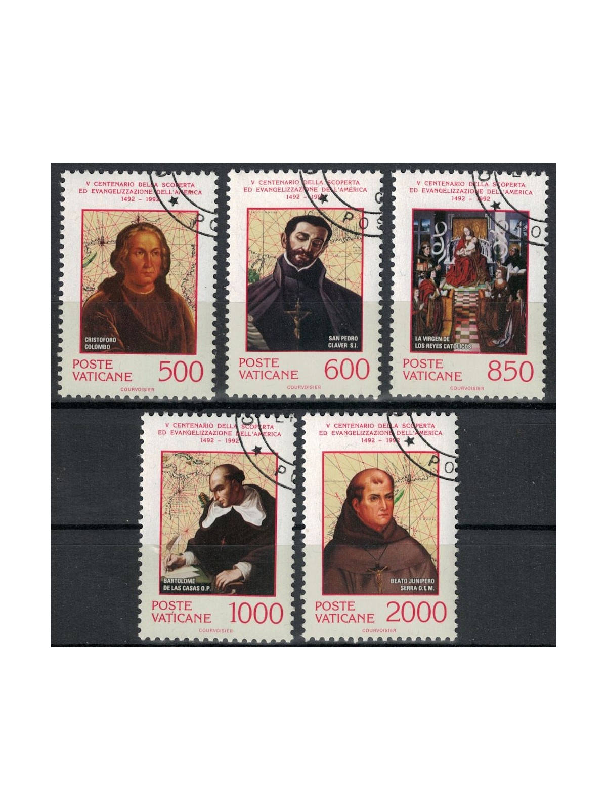 VATICAN 1992 Evangelization and discovery of America 5v us