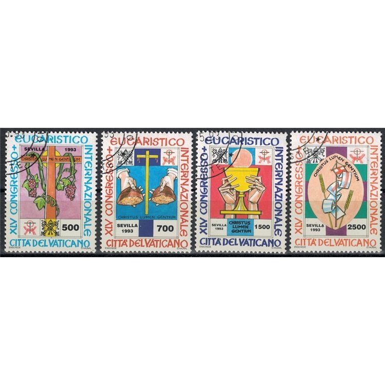 VATICAN 1993 International Eucharistic Congress 4v us