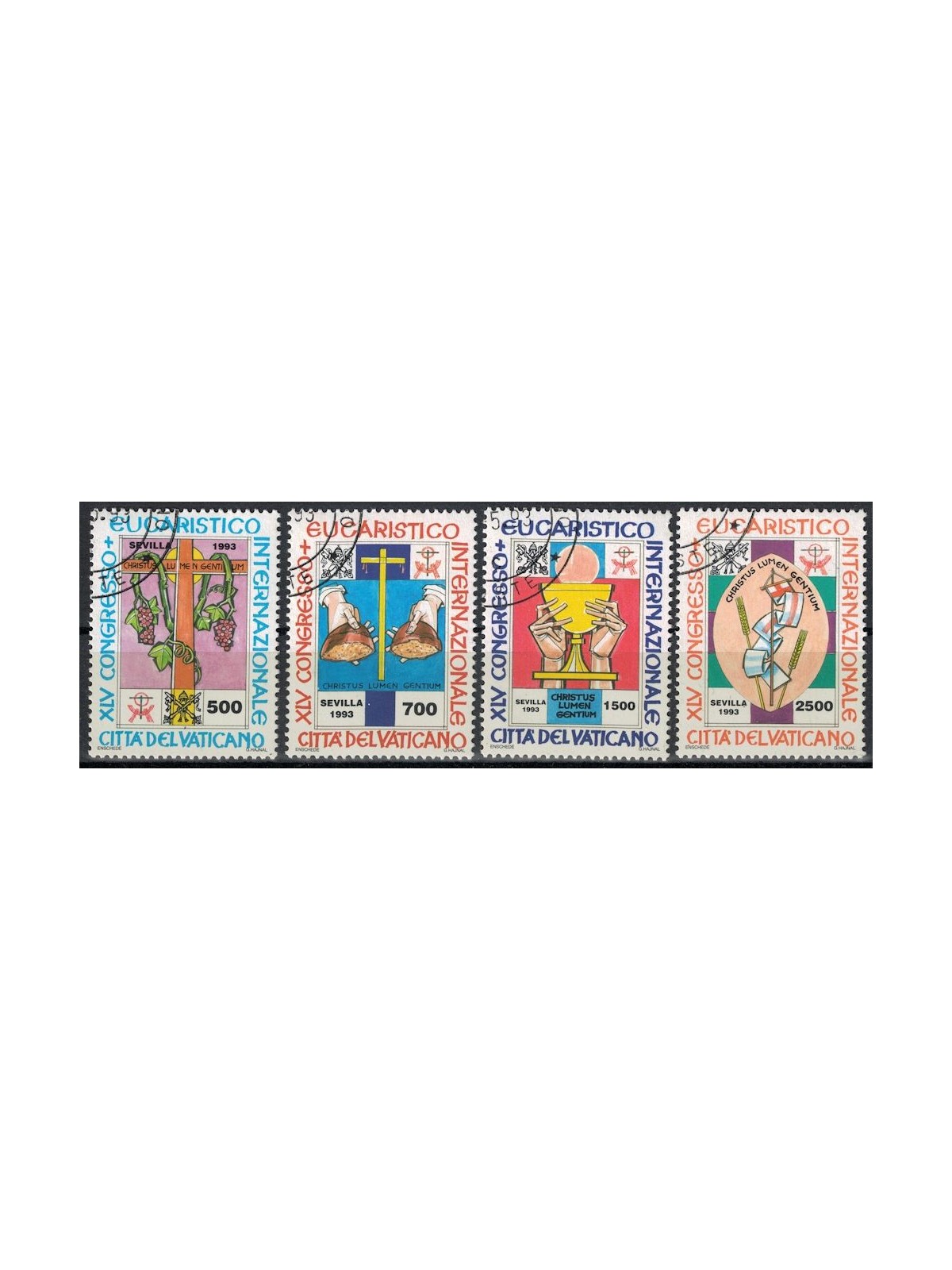 VATICAN 1993 International Eucharistic Congress 4v us