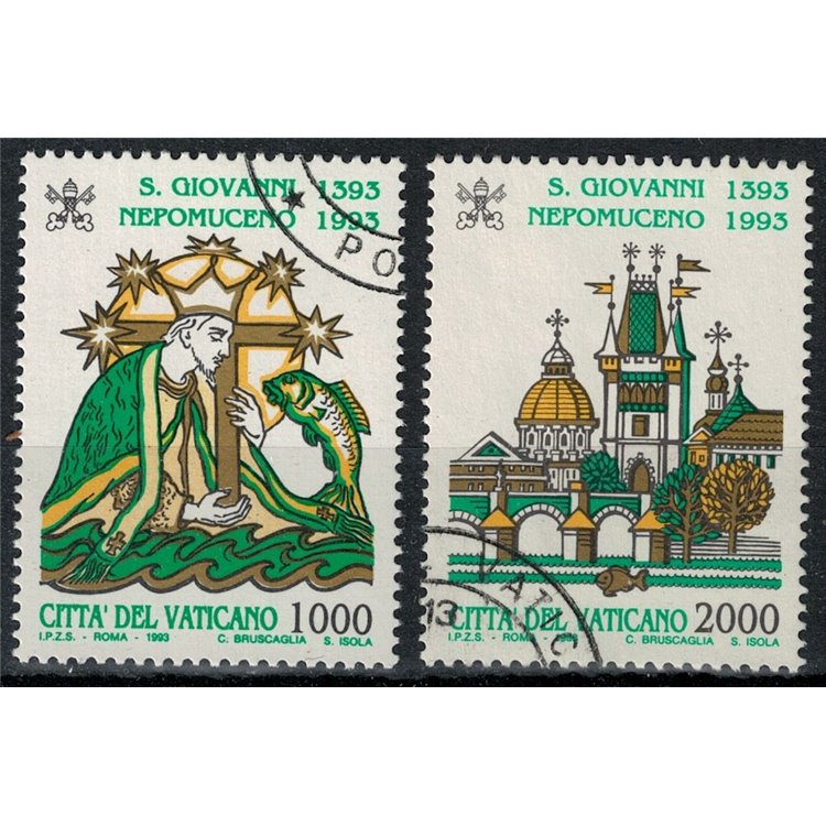 VATICAN 1993 St. John Nepomuk 2v us