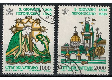 VATICAN 1993 St. John Nepomuk 2v us