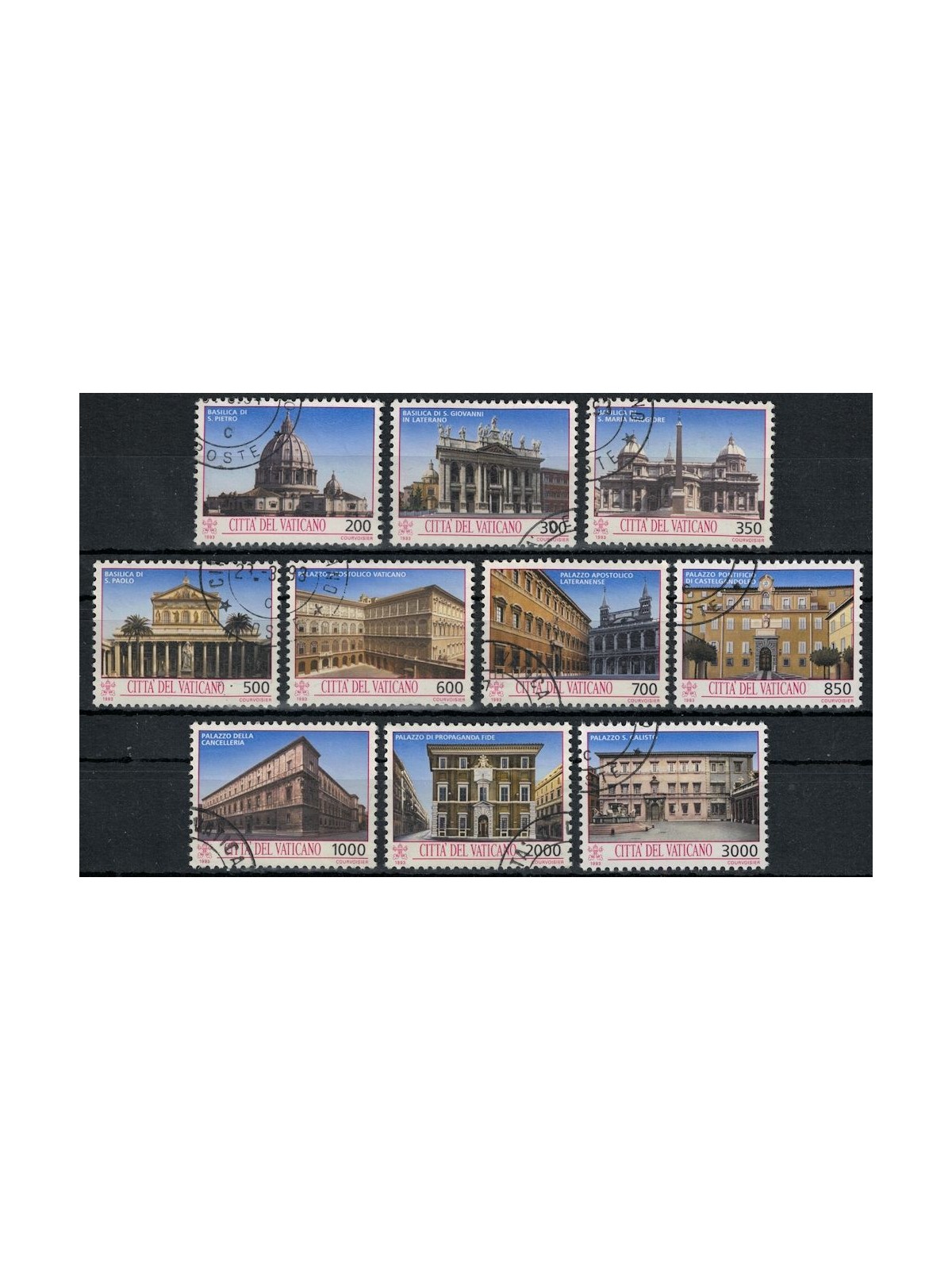 VATICAN 1993 Art Treasures 10v us