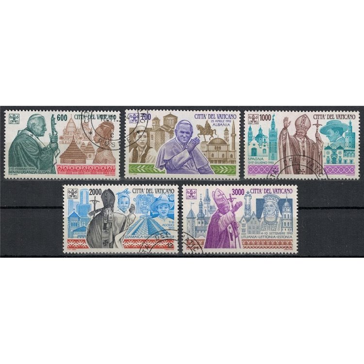 VATICANO 1994 Viaggi di Giovanni Paolo II 5v us