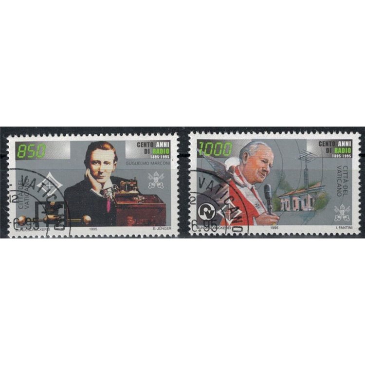 VATICANO 1995 Centenario della Radio 2v us