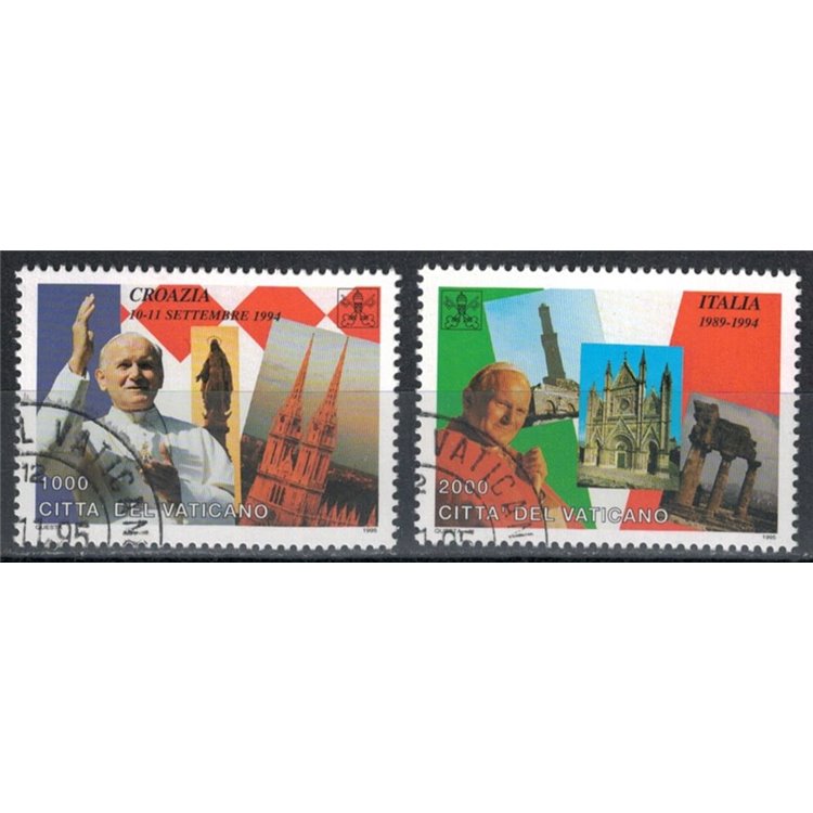 VATICAN 1995 Travels of John Paul II 2v us