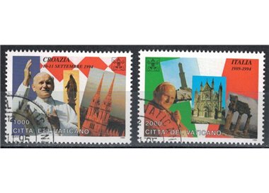 VATICAN 1995 Travels of John Paul II 2v us