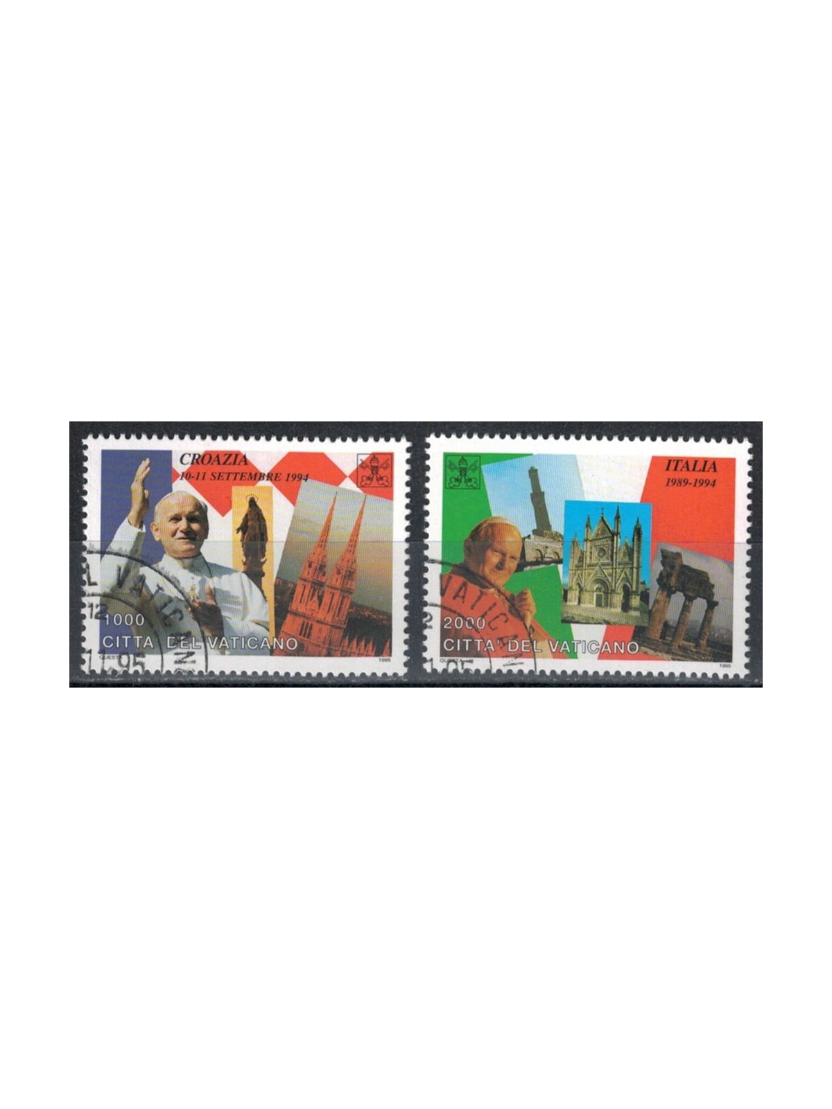 VATICANO 1995 Viaggi di Giovanni Paolo II 2v us