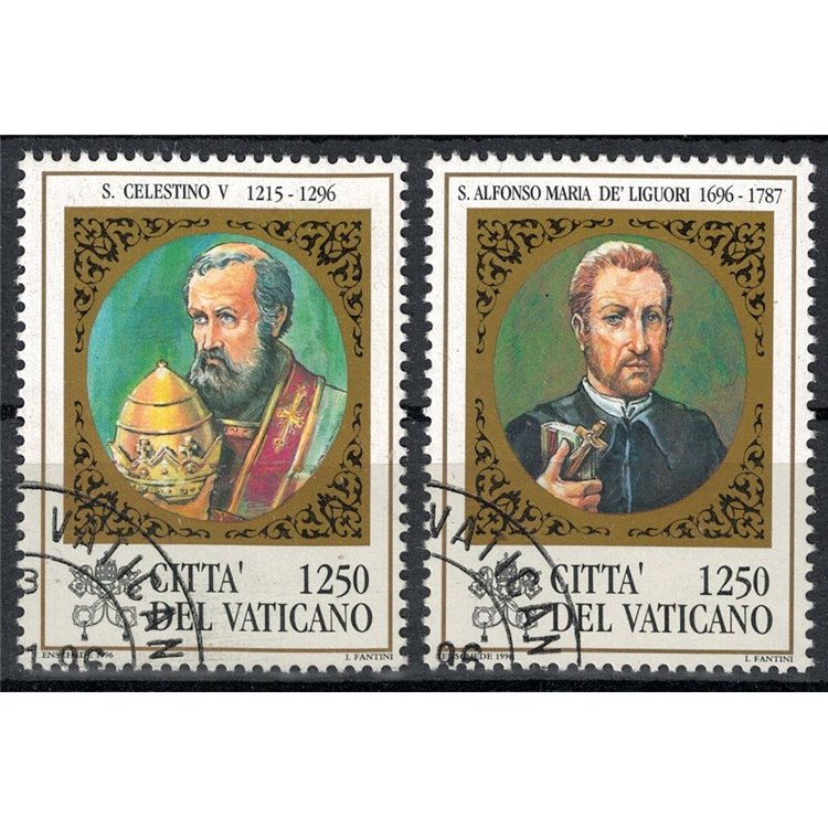 VATICANO 1996 S. Celestino V e S. Alfonso Maria de' Liguori 2v us
