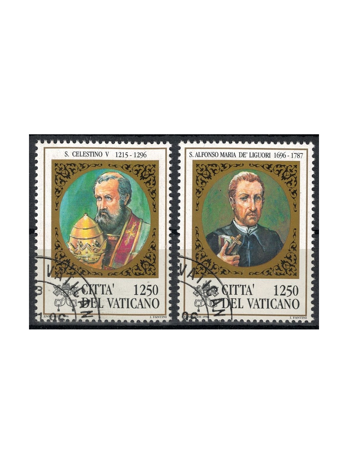 VATICANO 1996 S. Celestino V e S. Alfonso Maria de' Liguori 2v us