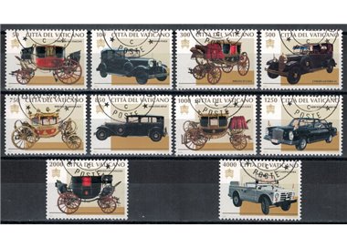 VATICANO 1997 Carrozze ed auto pontificie 10v us
