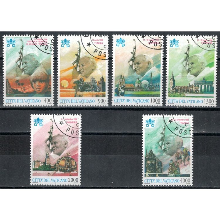 VATICAN 1997 Travels of John Paul II 6v us