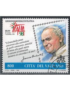 VATICANO 1998 Giornata del francobollo us