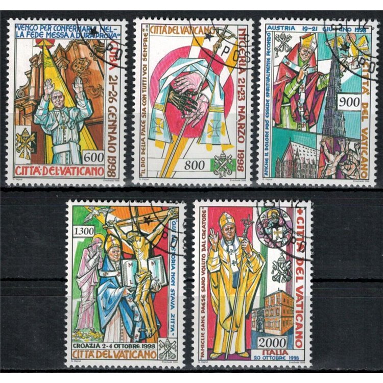 VATICANO 1999 Viaggi di Giovanni Paolo II 5v us