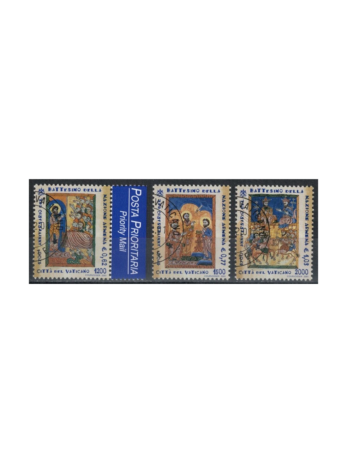 VATICANO 2001 Battesimo della Nazione Armena 3v us