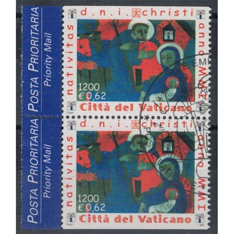 VATICANO 2001 Natale (da libretto) 2v us