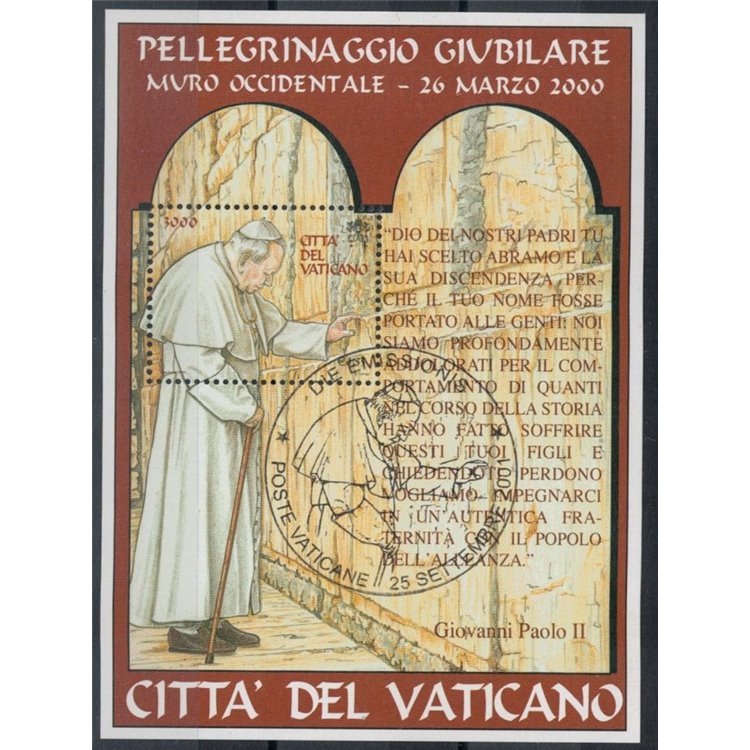 VATICAN 2001 Jubilee pilgrimages s/s us