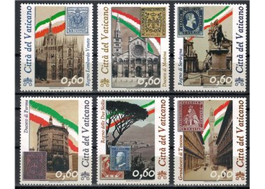 VATICANO 2011 Unità d'Italia 6v MNH**