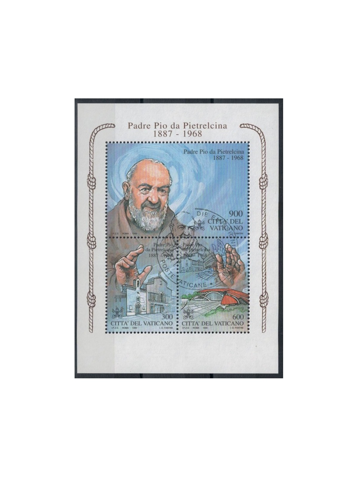 VATICAN 1999 Padre Pio of Pietrelcina s/s us