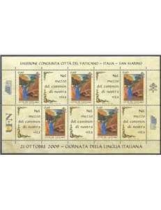 VATICAN 2009 Italian Language Day m/s MNH**