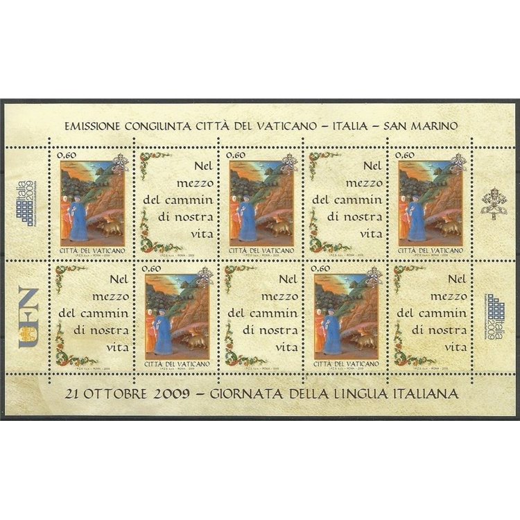 VATICAN 2009 Italian Language Day m/s MNH**