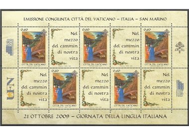 VATICANO 2009 Giornata della lingua italiana MF MNH**