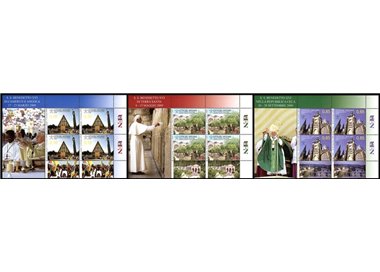 VATICAN 2010 Pope's Travels 3 s/s MNH**