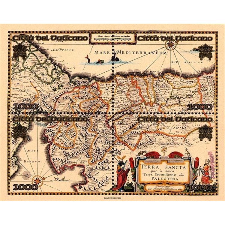 VATICANO 1999 Luoghi Santi di Palestina BF MNH**