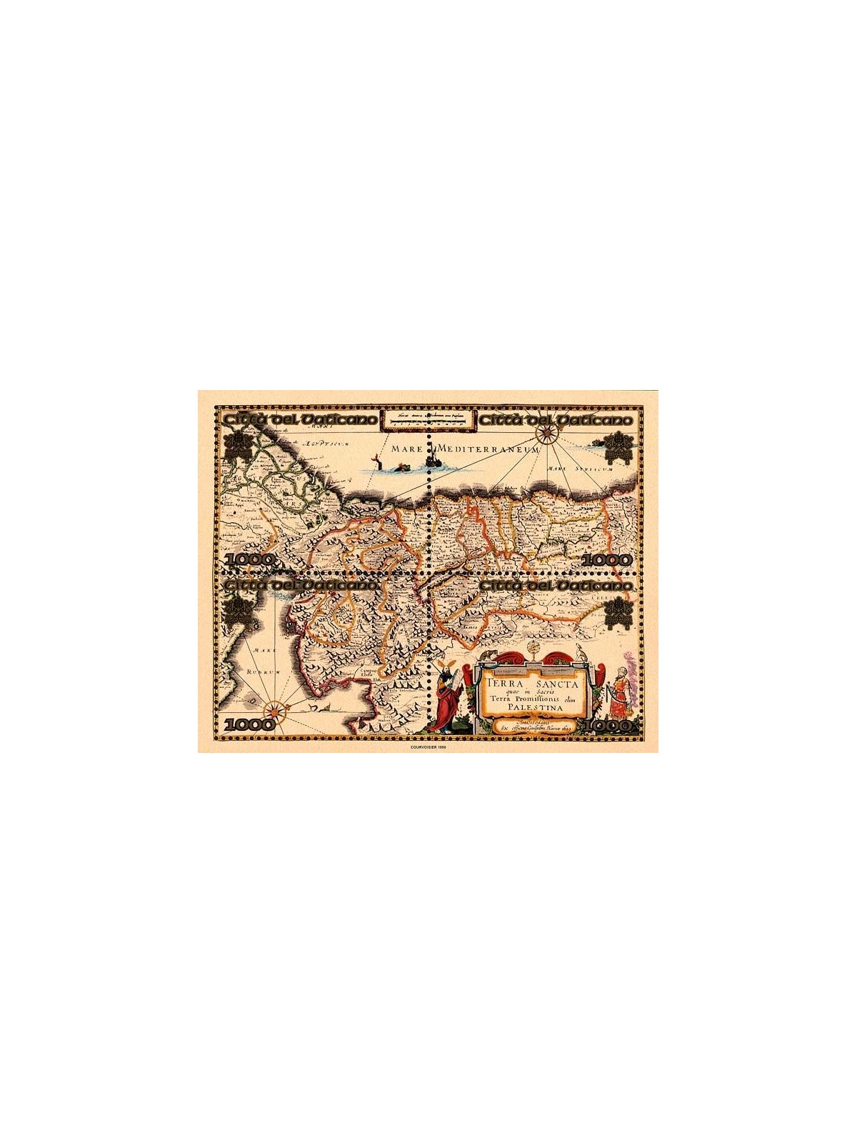 VATICANO 1999 Luoghi Santi di Palestina BF MNH**