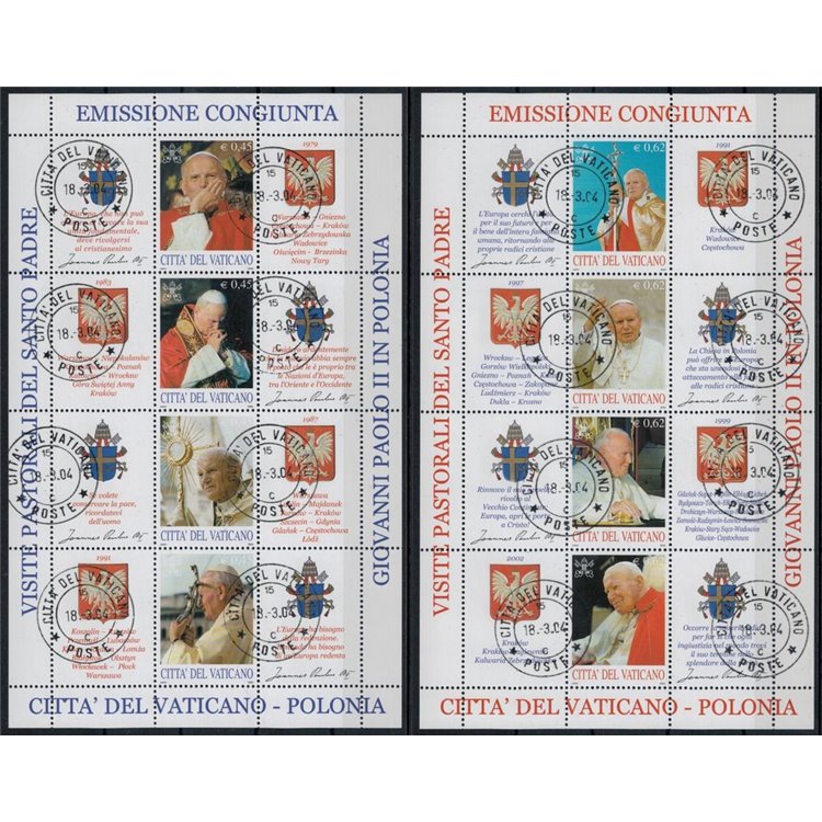 VATICAN 2004 Pastoral Visits to Poland 2 s/s us