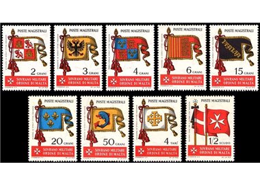 SMOM 1967 Antiche bandiere 9v MNH**