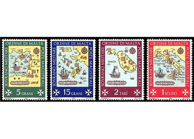 SMOM 1968 Seats of the Order (1st series) 4v MNH**