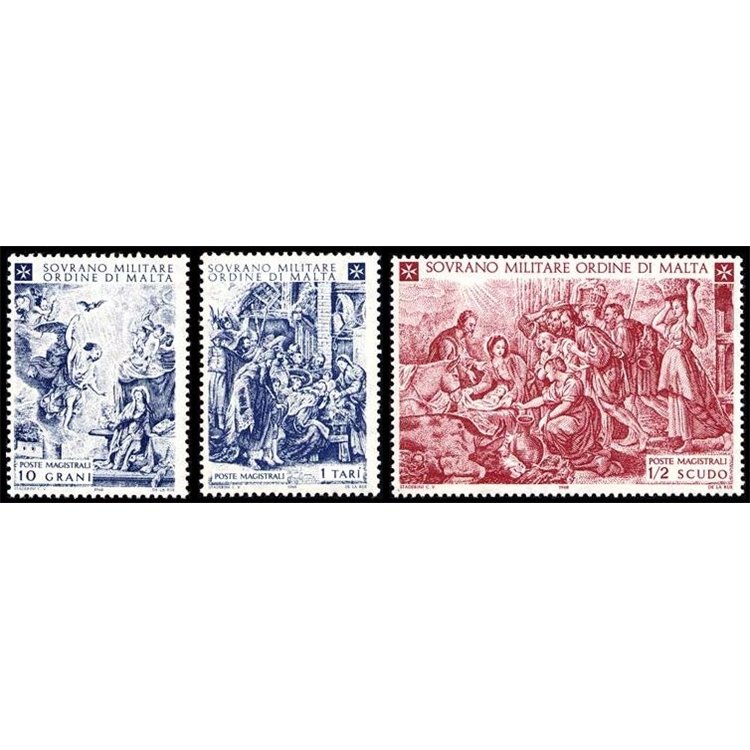 SMOM 1968 Natale 3v MNH**