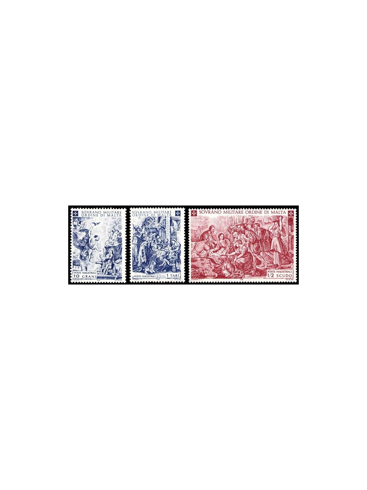 SMOM 1968 Christmas 3v MNH**