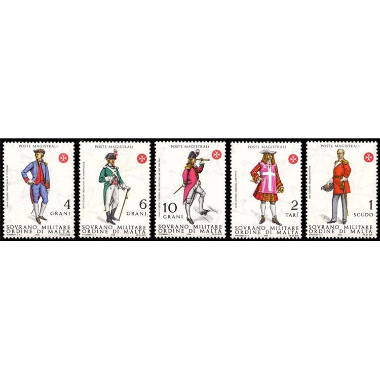 SMOM 1969 Antiche uniformi (1ª serie) 5v MNH**